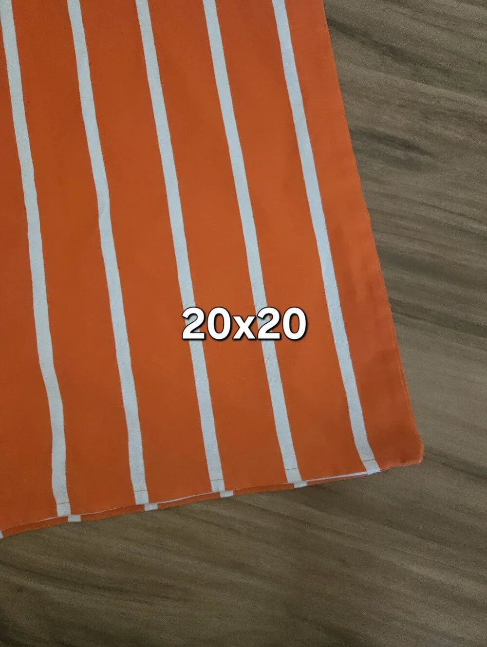 4/$15 Orange White Striped 20x20 Pillow Cover Cushion Boho Maximalist Retro